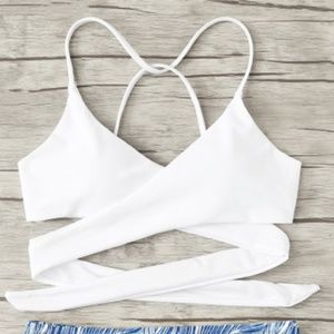 Criss-cross bikini top